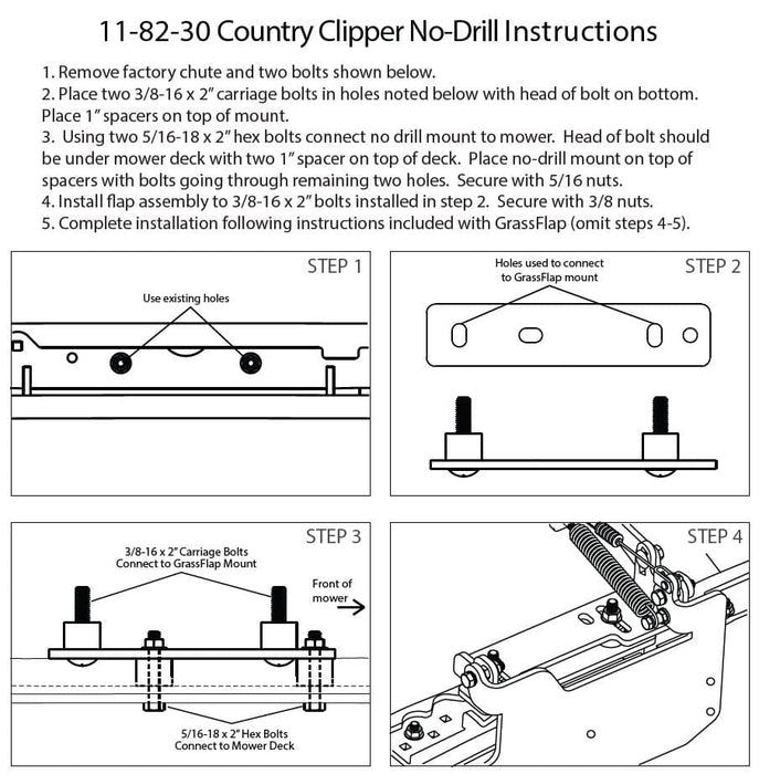 11-82-30 Country Clipper No-Drill Mount Accessory GrassFlap