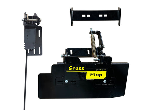 44G2M70-5D-A59 GrassFlap™ brand chute blocker with Steel Blocker plate and SED Pedal Includes No-Drill Mount GrassFlap GrassFlap
