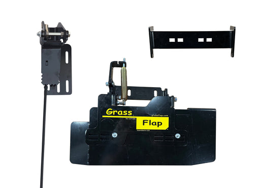 54G2M50-5D-A59 GrassFlap™ brand chute blocker with Steel Blocker plate and SED Pedal Includes No-Drill Mount GrassFlap GrassFlap