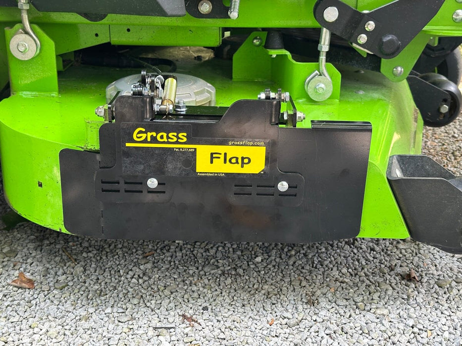 54G2M50-5D-A59 GrassFlap™ brand chute blocker with Steel Blocker plate and SED Pedal Includes No-Drill Mount GrassFlap GrassFlap