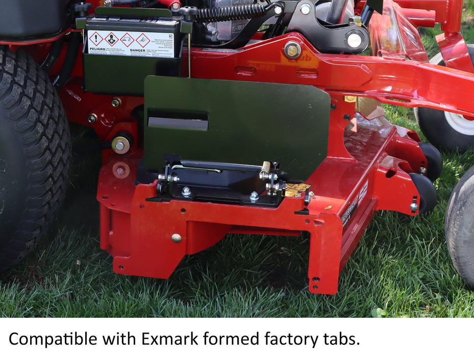 42B70-6-A3 GrassFlap™ brand chute blocker with No-Drill Flap Mount, RE Pedal and Pedal Plate GrassFlap GrassFlap