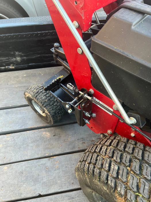 41W70-6-A9 Low Profile Heavy-Duty GrassFlap™ brand chute blocker with RE Pedal, 2 inch Spacer Kit and Pedal Angle Mount GrassFlap GrassFlap