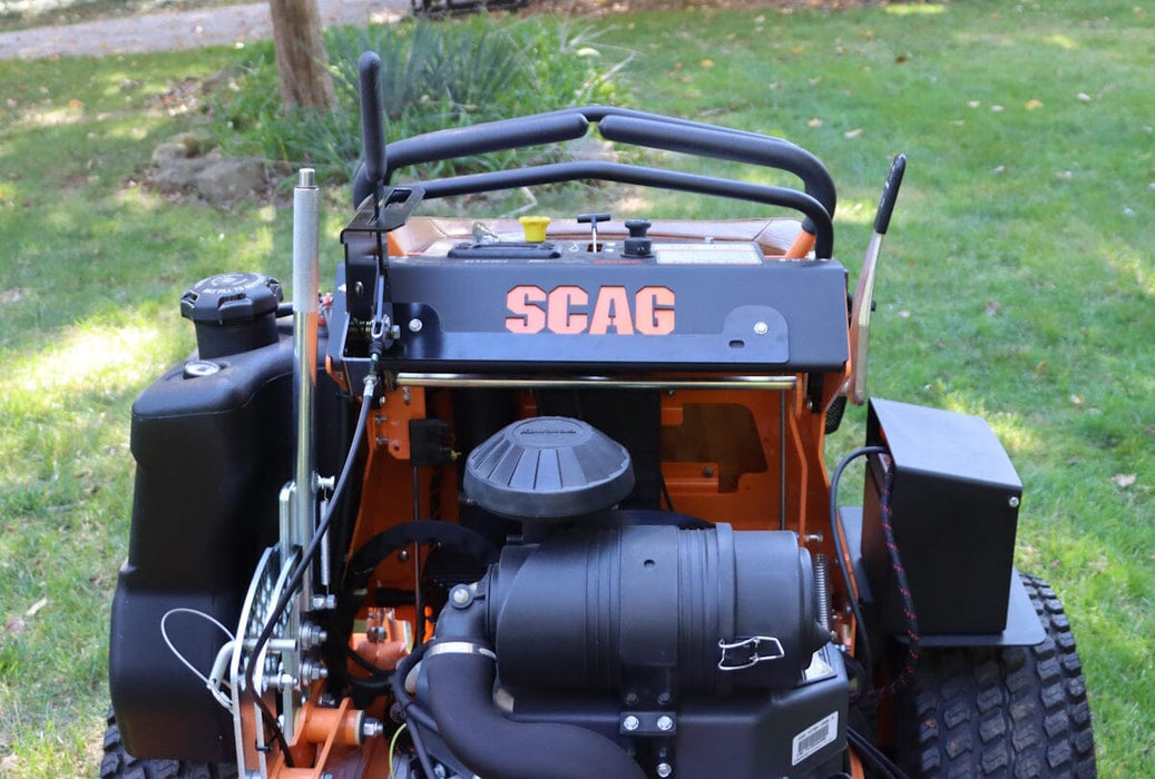 B14 Bundle for Scag mowers featuring GrassFlap™ Brand Chute Blockers with No-Drill and Hand Lever Mount 1253 for easy installation.