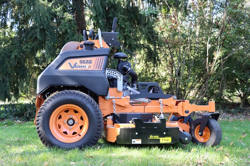 B14 Scag Bundle with GrassFlap™ Brand Chute Blocker, No-Drill Mount, and Hand Lever Mount 1253 for Scag zero turn mower compatibility