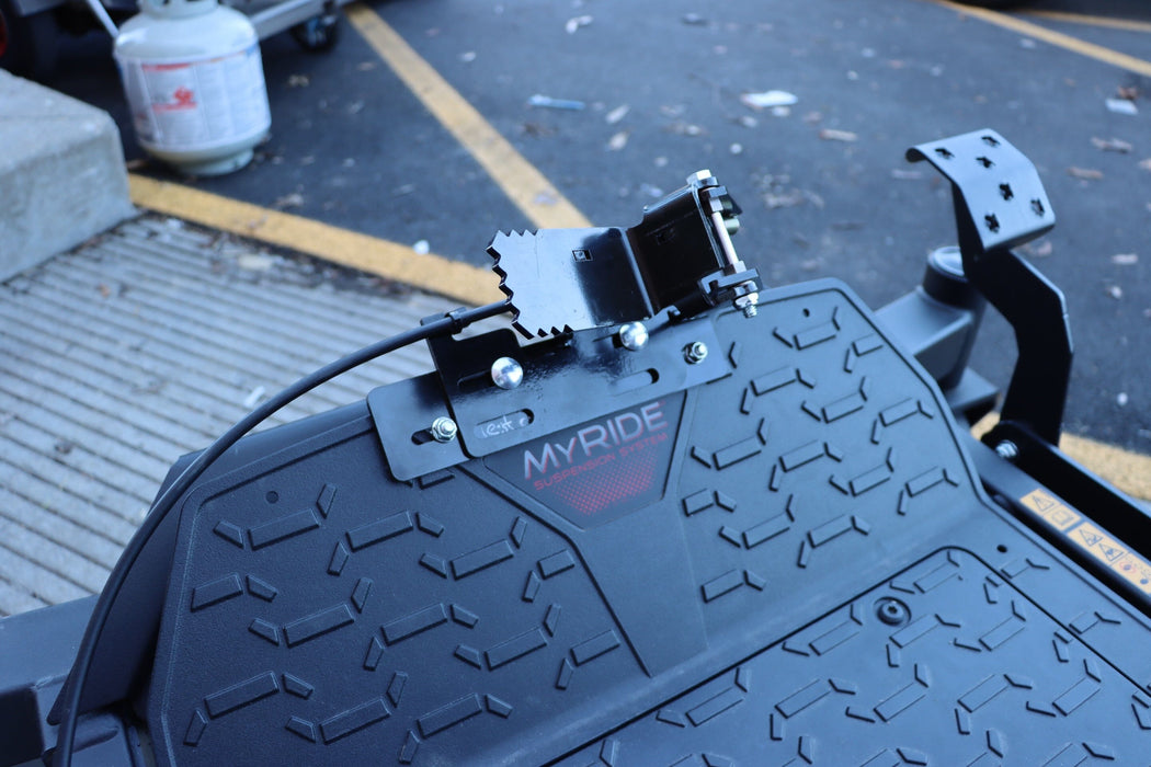 44T2M70-5D-B15 GrassFlap™ Brand Chute Blocker with steel plate, SED foot pedal, TC1 cover plate, and mounting plate 1262 for direct bolt set up.