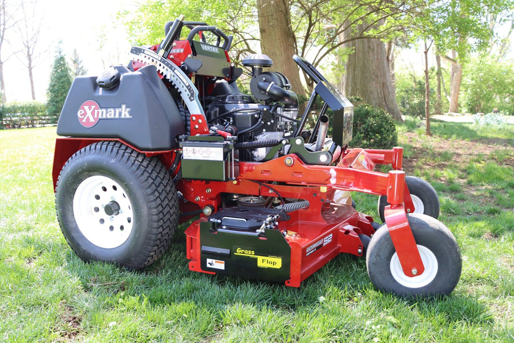 42B70-5D GrassFlap™ brand chute blocker for Exmark with No-Drill Flap Mount & SED Pedal GrassFlap GrassFlap