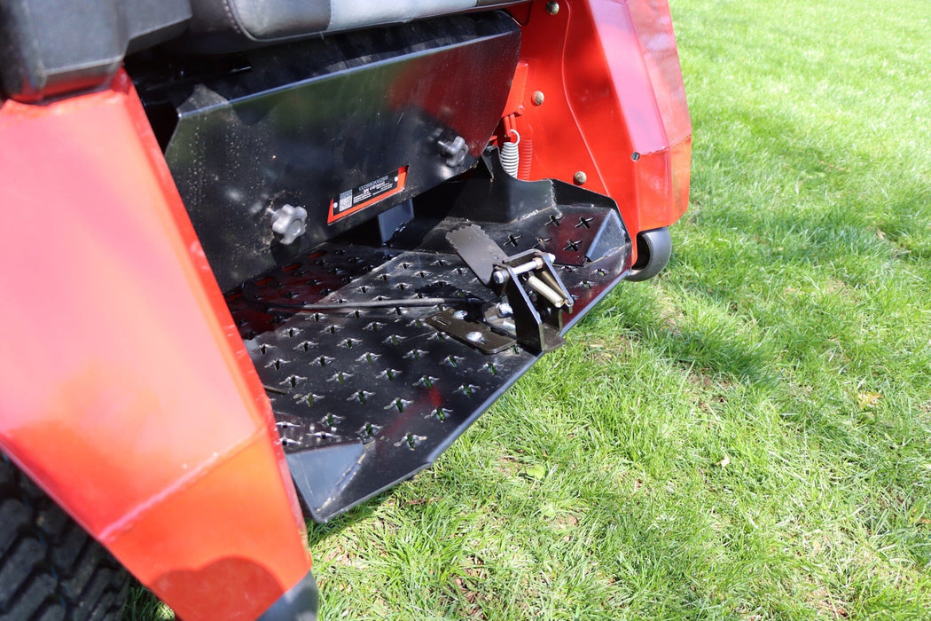 42B70-5D GrassFlap™ brand chute blocker for Exmark with No-Drill Flap Mount & SED Pedal GrassFlap GrassFlap