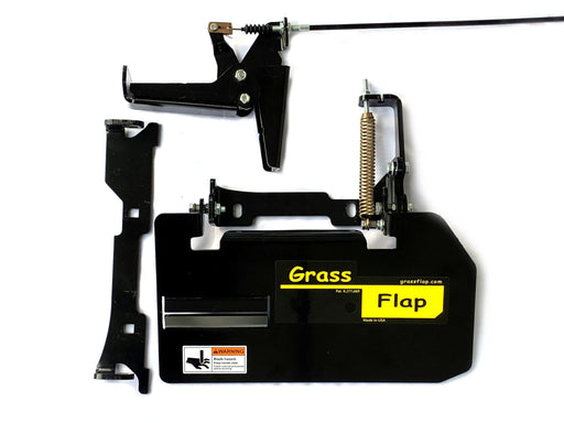 42B70-6 GrassFlap for Exmark with No-Drill Flap Mount & RE Pedal GrassFlap GrassFlap