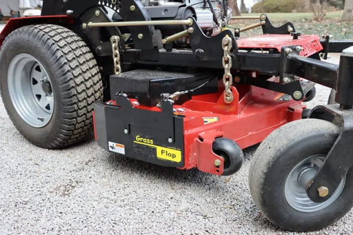 6BR70-H3L GrassFlap for Bradley Stand-On Mower with No-Drill Flap Mount & Hand Lever GrassFlap GrassFlap