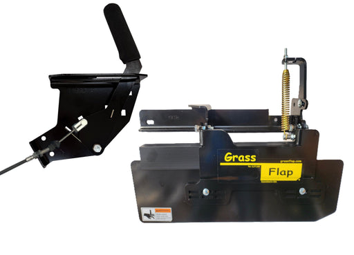 41HM50-H7L-A88 GrassFlap® brand chute blocker with Steel Blocker Plate and H7L Hand Lever Includes No-Drill Mount 1209 & Hand Lever Mount 1303 GrassFlap GrassFlap 