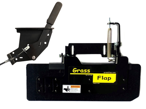 44P70-H5L-B29 GrassFlap® brand chute blocker for Scag 36" V-Ride II with Hand Lever Includes Scag No-Drill Mount & Hand Lever Mount 1253 GrassFlap GrassFlap 