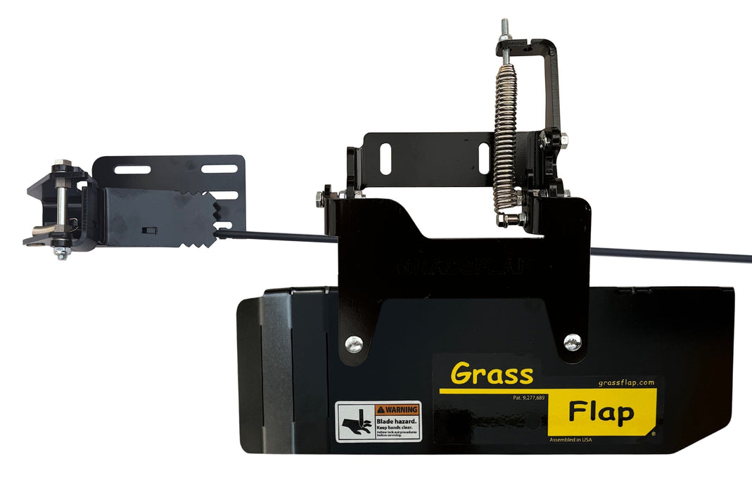 44S3M70-5D-A23 GrassFlap® brand chute blocker Direct Bolt with Steel Blocker Plate and SED pedal Includes Scag 36" No-Drill Mount GrassFlap GrassFlap 