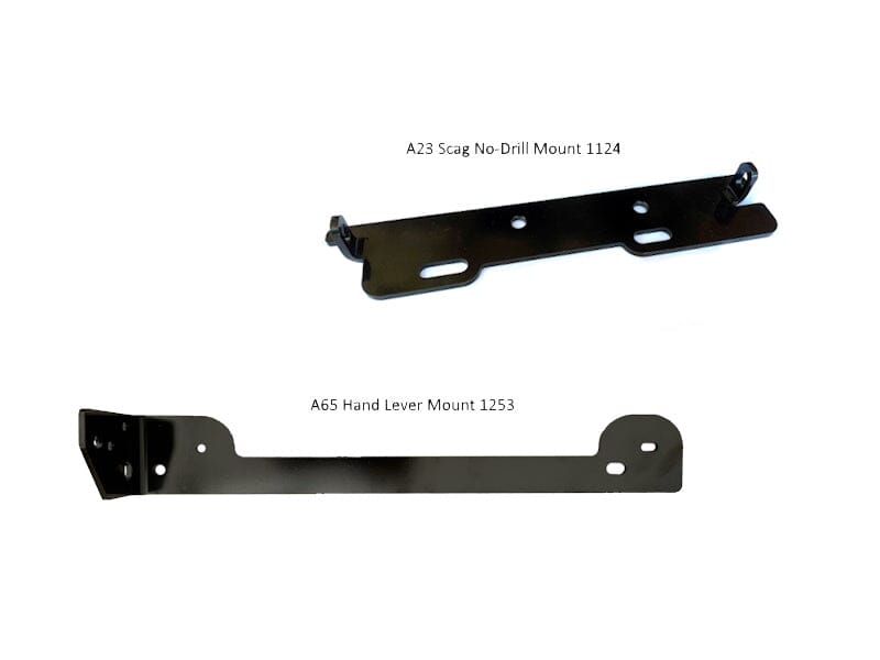 44S3M70-H5L-B29 GrassFlap® brand chute blocker Direct Bolt with Steel Blocker Plate and H5L hand lever Includes Scag No-Drill Mount & Hand Lever Mount 1253 GrassFlap GrassFlap 