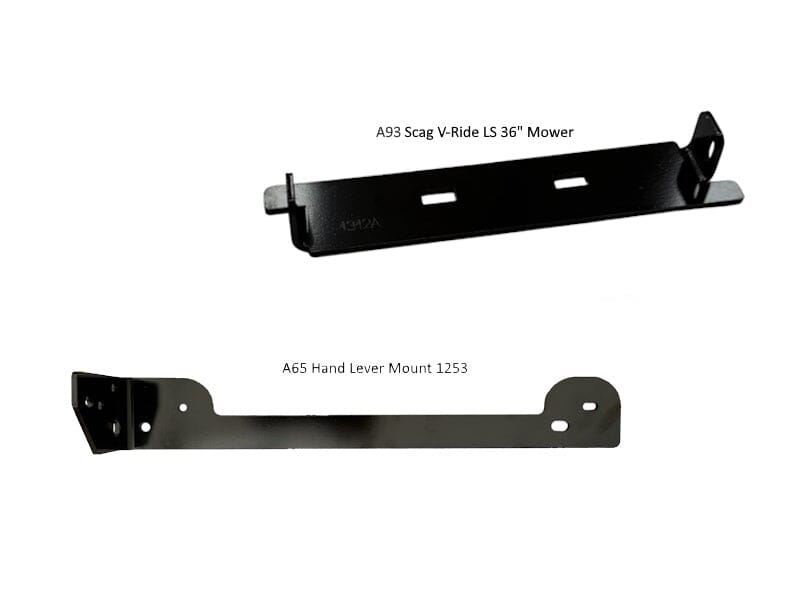 44S2M70-H5L-B33 GrassFlap® brand chute blocker Direct Bolt with Steel Blocker Plate and H5L hand lever Includes Scag V-Ride LS 36" No-Drill Mount & Hand Lever Mount 1253