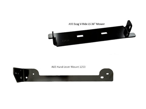 B33 Scag V-Ride LS 36" No-Drill Mount & Hand Lever Mount 1253 Bundle Bundles GrassFlap 
