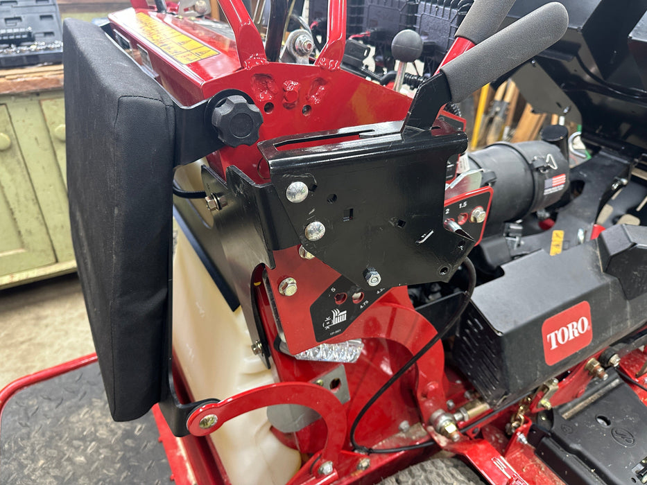 413TM70-H7L-A87 GrassFlap® brand chute blocker with Steel Blocker Plate and H7L Hand Lever Includes No-Drill Mount 36 & Hand Lever Mount 1302 GrassFlap GrassFlap 