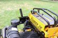 A76 hand lever mount 1281 GrassFlap™ on a Wright Stander ZK commercial zero turn mower