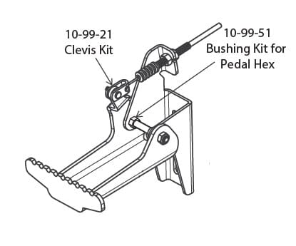 10-99-13 RE Pedal Assembly Spare Part GrassFlap 