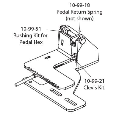 10-99-41 SEL Pedal Assembly Spare Part GrassFlap 