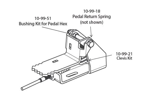 10-99-35 SE Pedal Assembly Spare Part GrassFlap 