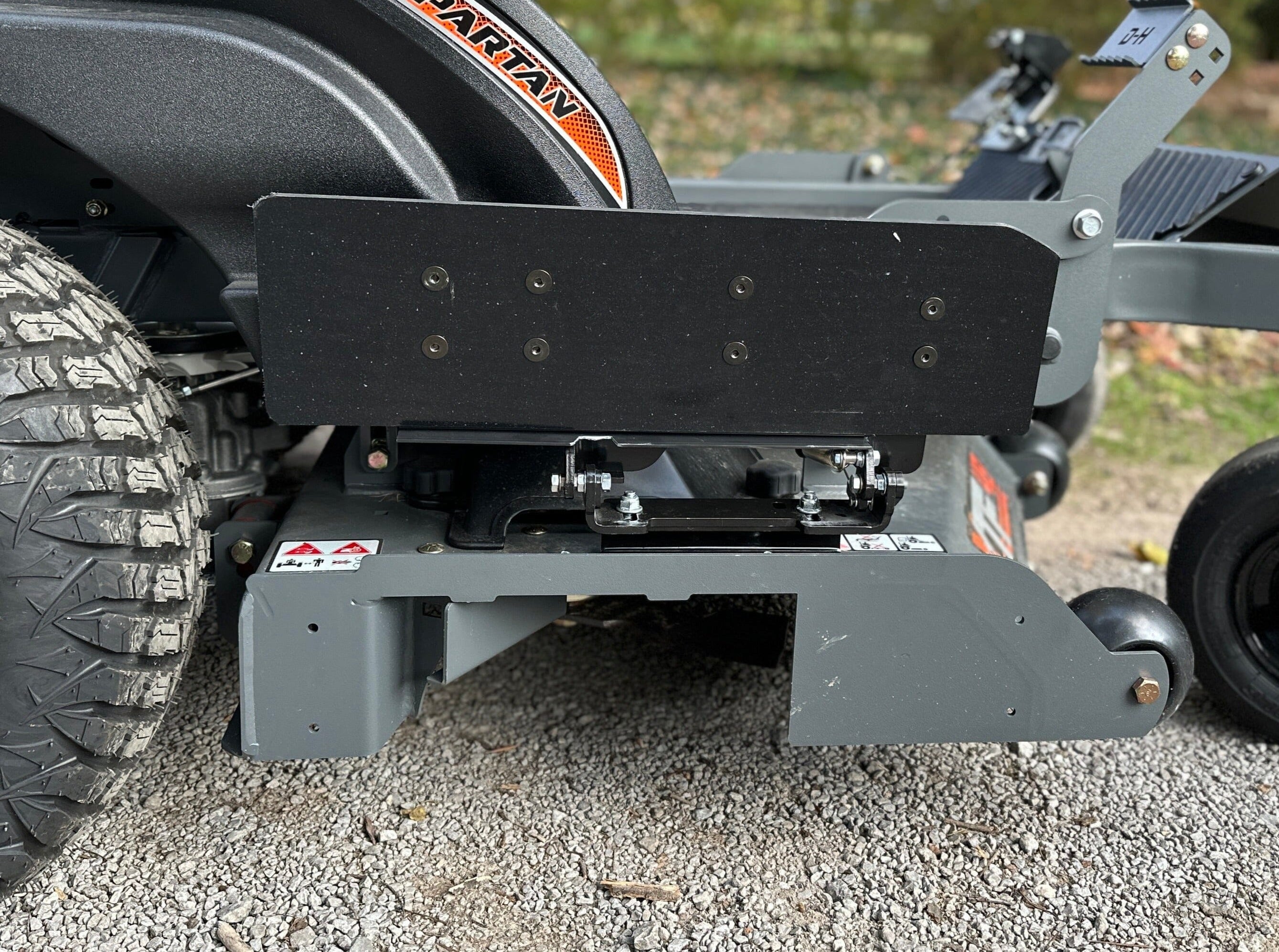 Zero Turn Riser Block Grass Flap No Drill Mount | Chute Blocker for Zero Turn Mower — GrassFlap