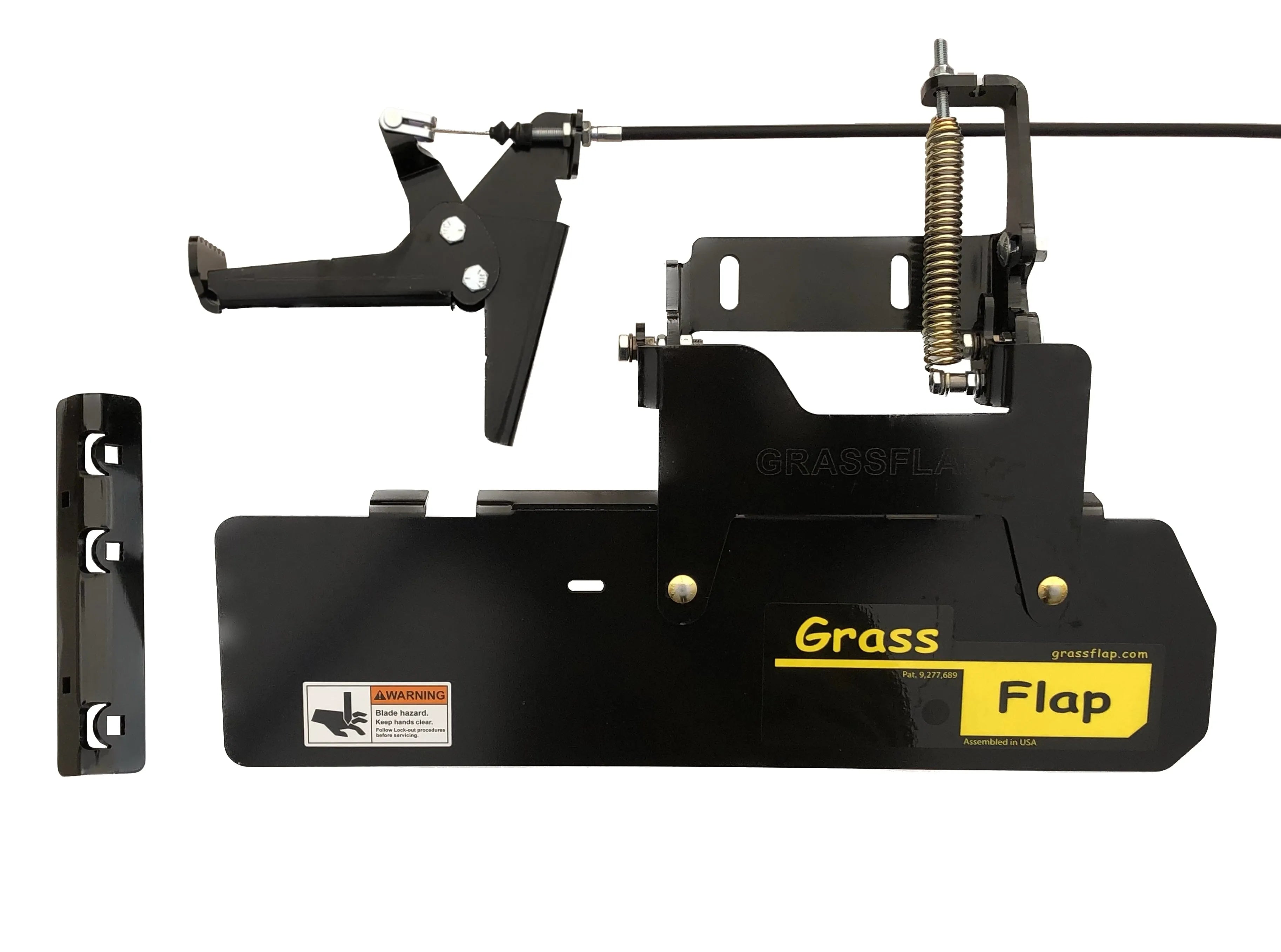 c blocker pedal 44WM70-6 GrassFlap brand chute Blocker Direct Bolt with Steel Blocker Plate and 6 pedal Includes Wright No-Drill Mount for 2020 or Newer