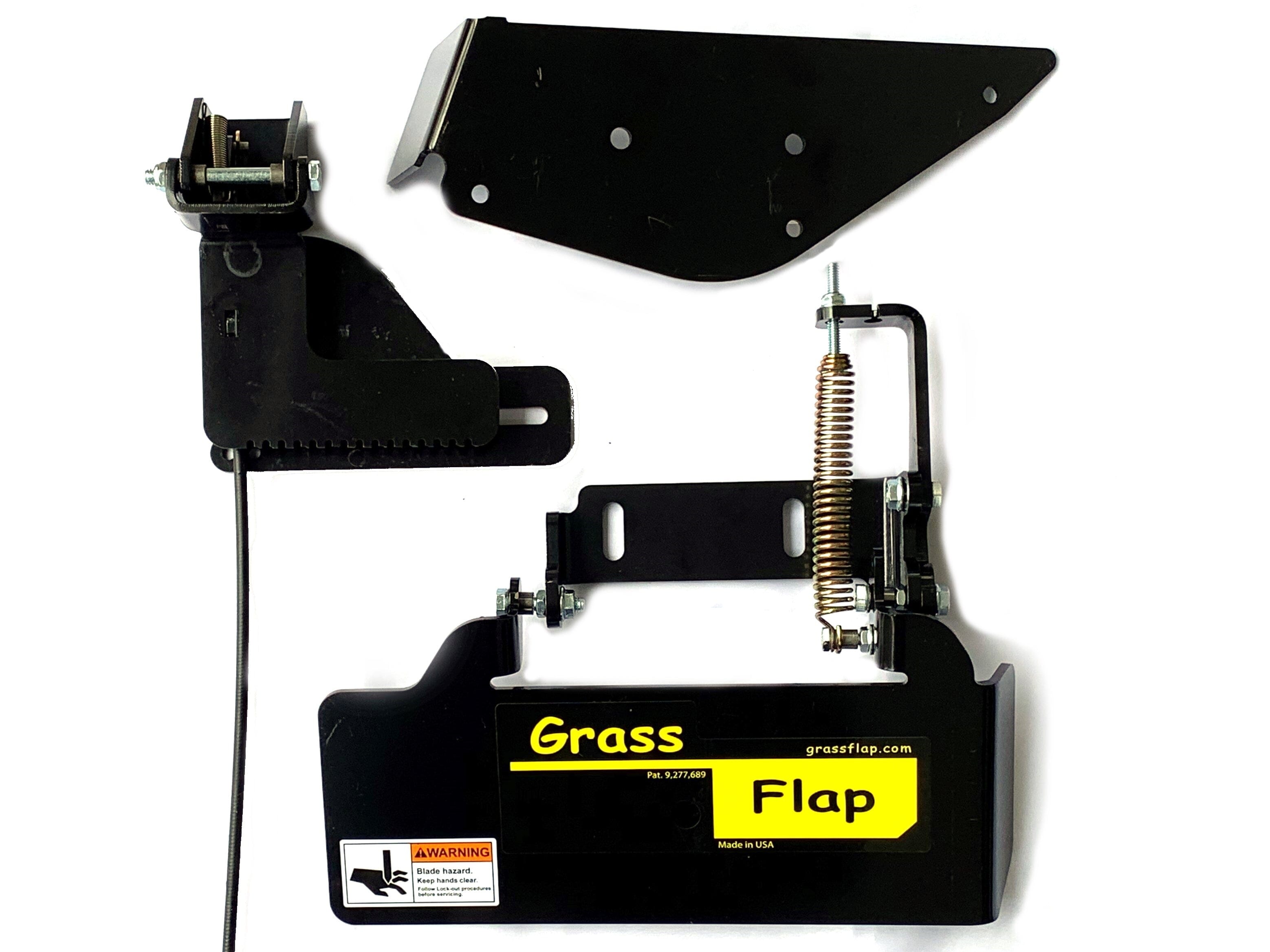 45R50-5L GrassFlap® brand chute blocker for Hustler Raptor and Big Dog